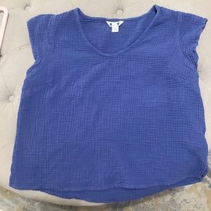 3 Dot Blue Top